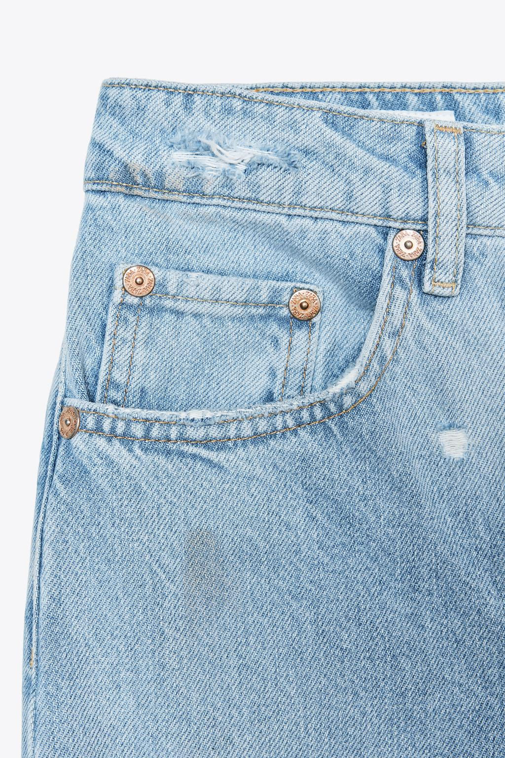 TRF RIPPED BAGGY MID-WAIST JEANS - Zara фото 9