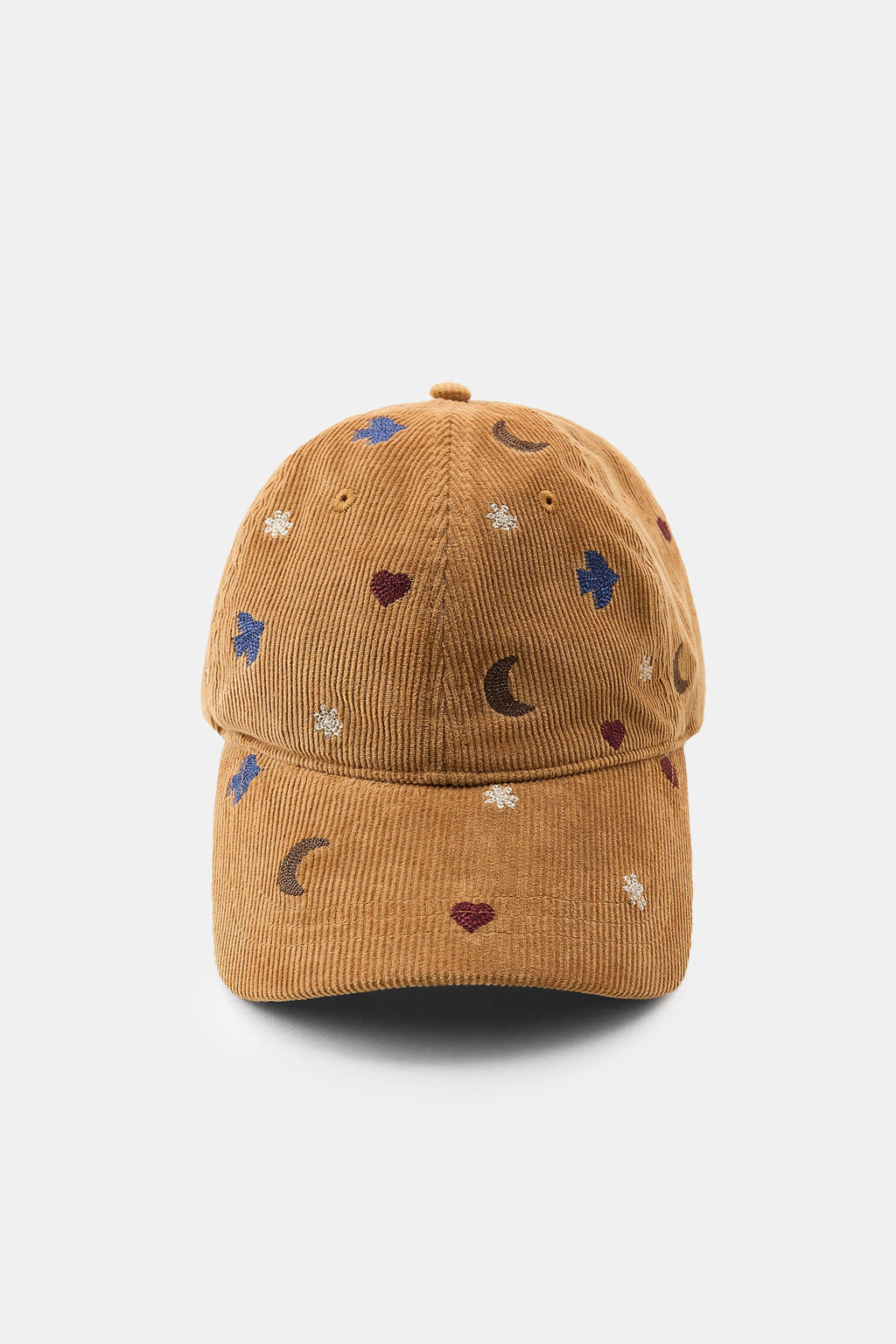 CORDUROY CAP WITH BIRDS AND MOONS EMBROIDERY - Zara фото 3