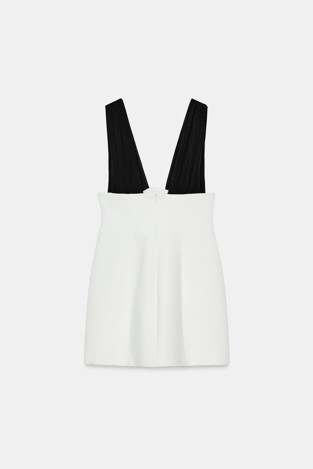 VESTIDO MINI COMBINADO / Blanco / Negro - Zara фото 12