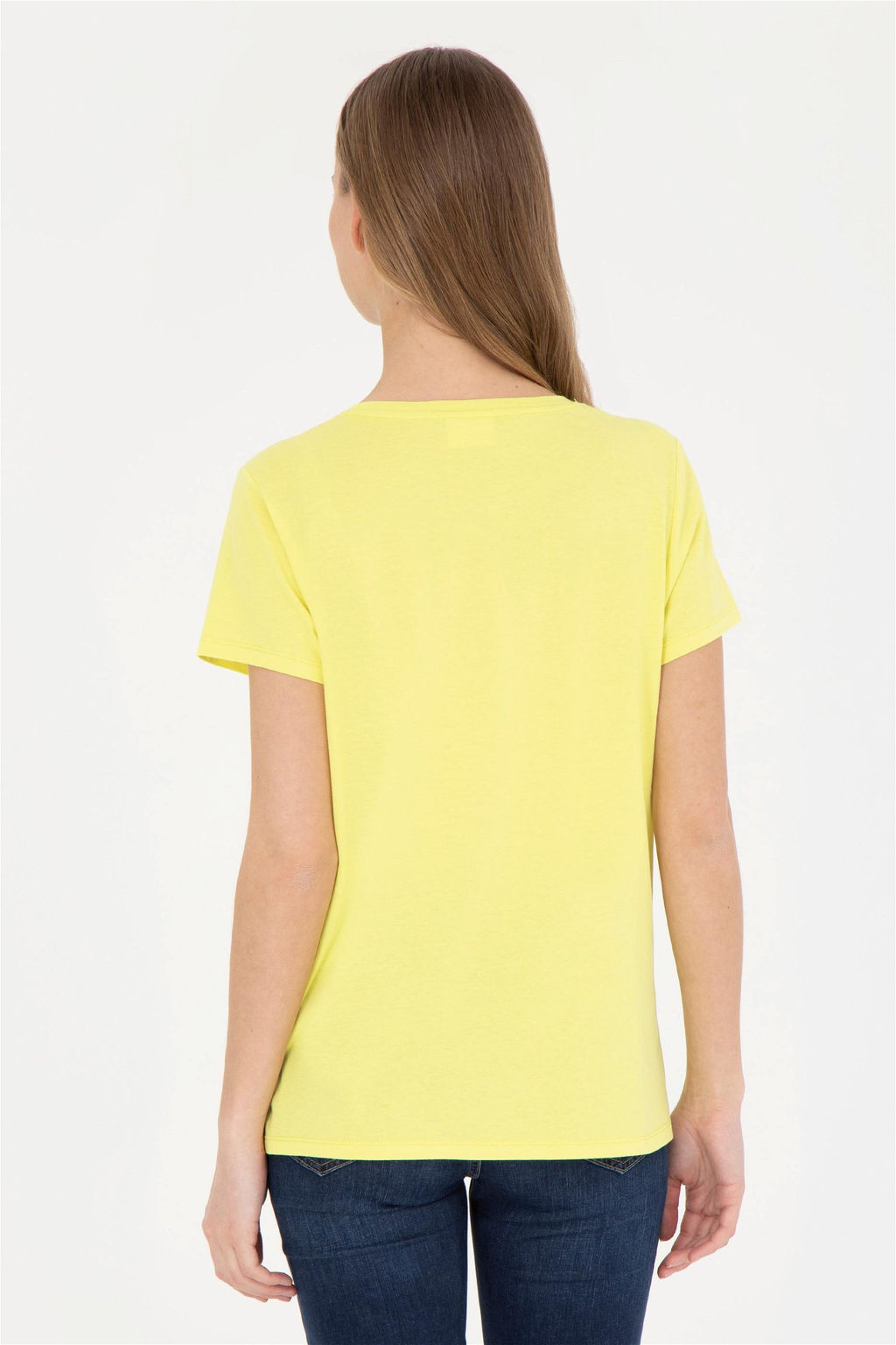 Женская фисташково-зеленая футболка с круглым вырезом - U.s. polo assn фото 5