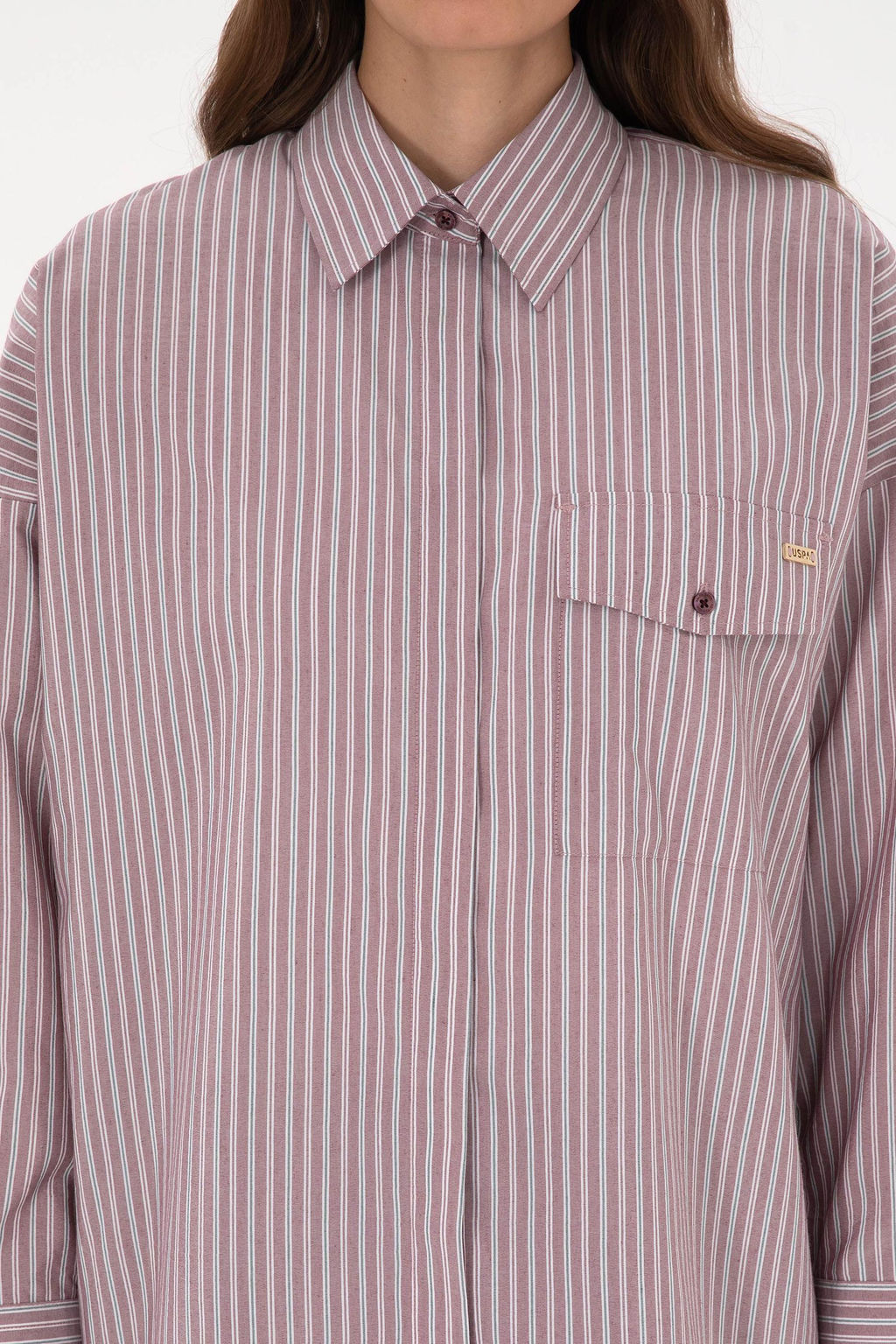 Kad_n Bordo _izgili Uzun Kollu G_mlek - U.s. polo assn фото 6