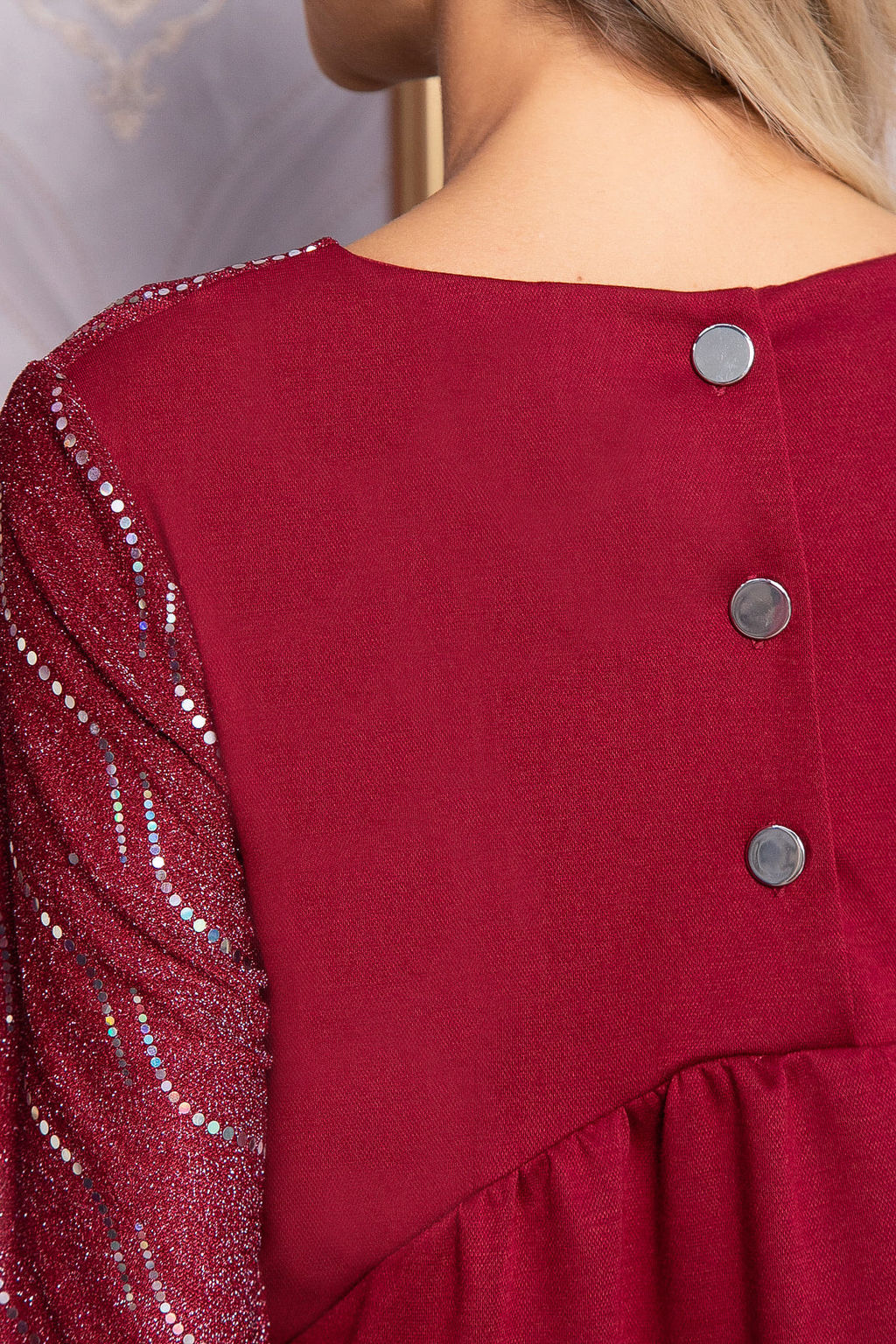 Платье Леди Элегант (темно-красное) П14827-10М