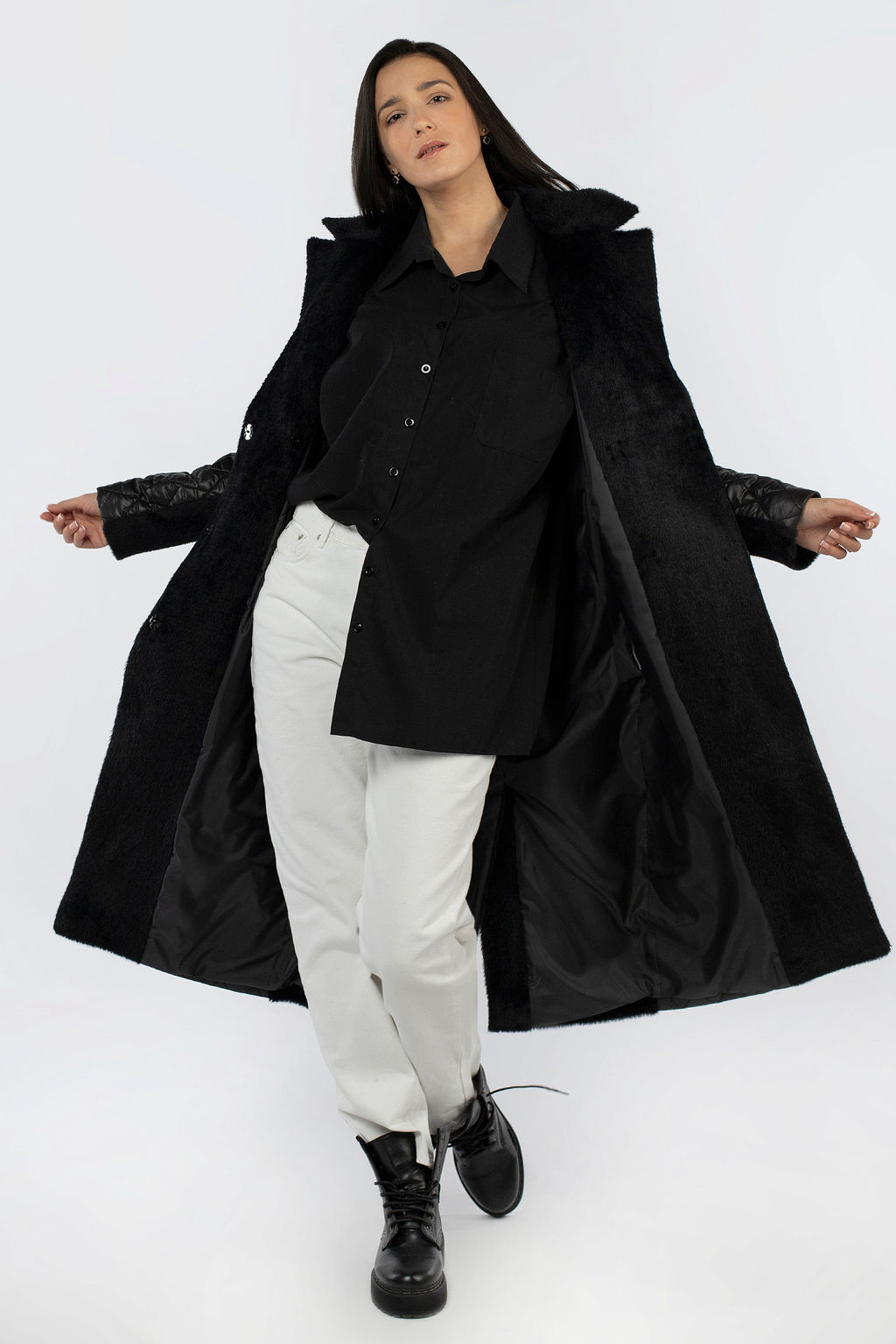 Пальто женское демисезонное (пояс) - El podio фото 3