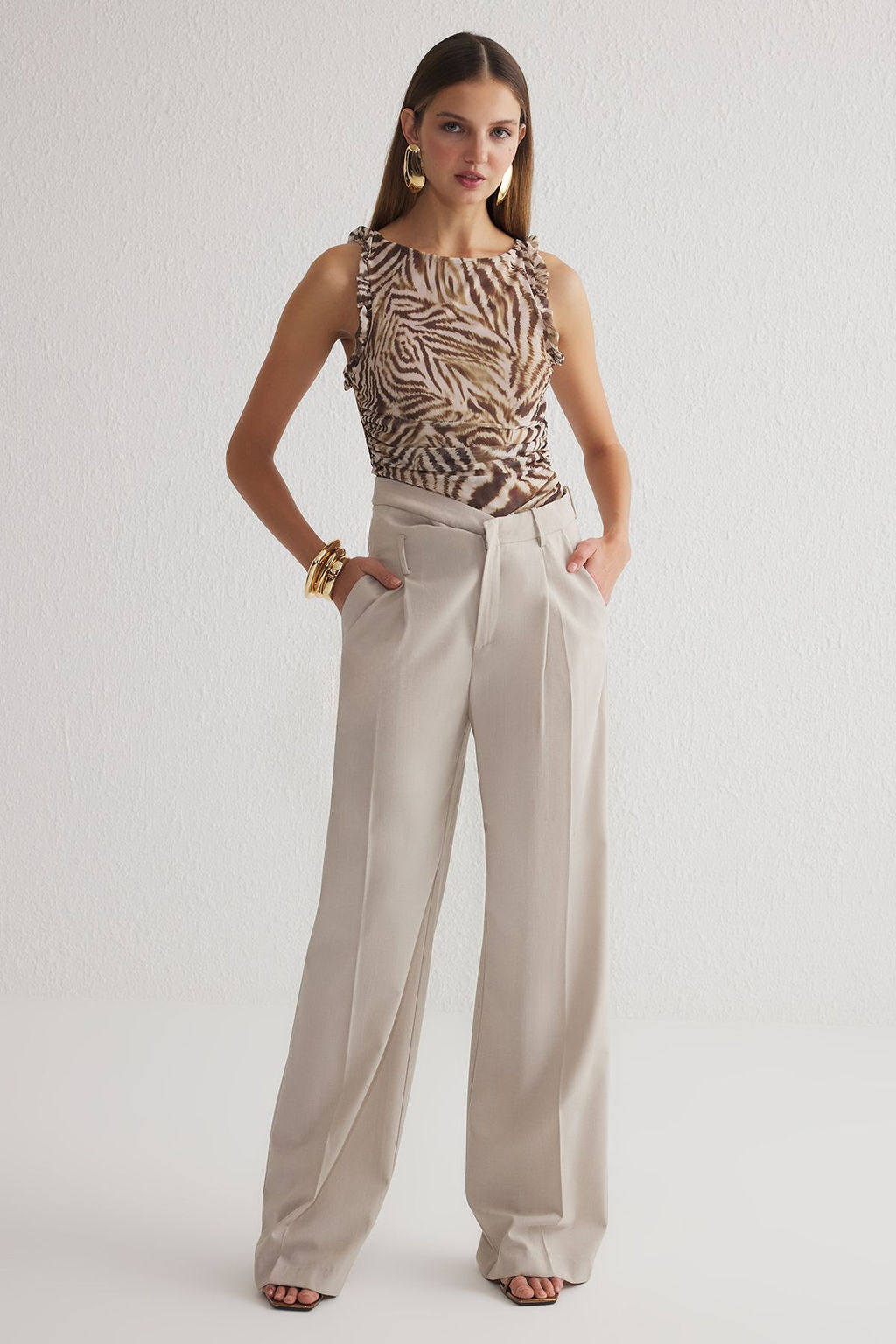 TRENDYOLMILLA Cok Renkli Zebra Desenli Astal? Tul Orme Body TPRSS25BD00003  фото 7