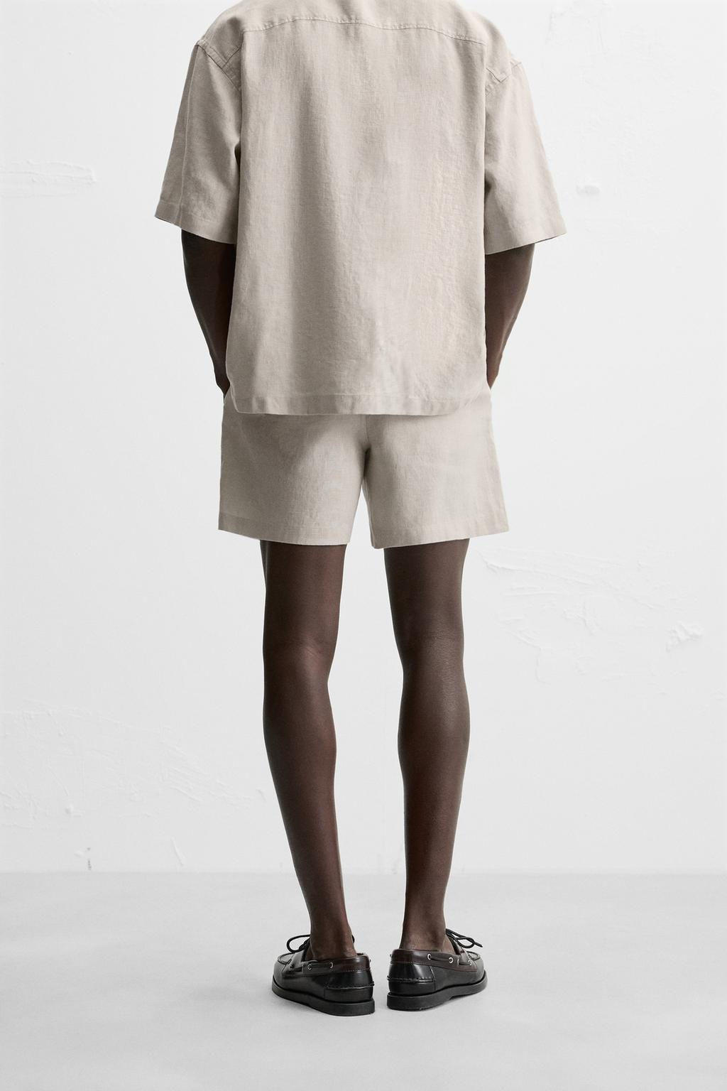 100% LINEN BERMUDA SHORTS - Zara фото 12