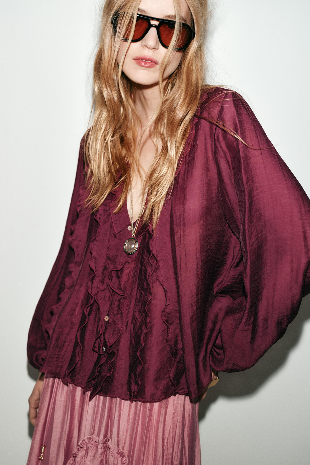 RUFFLED BLOUSE - Zara фото 9