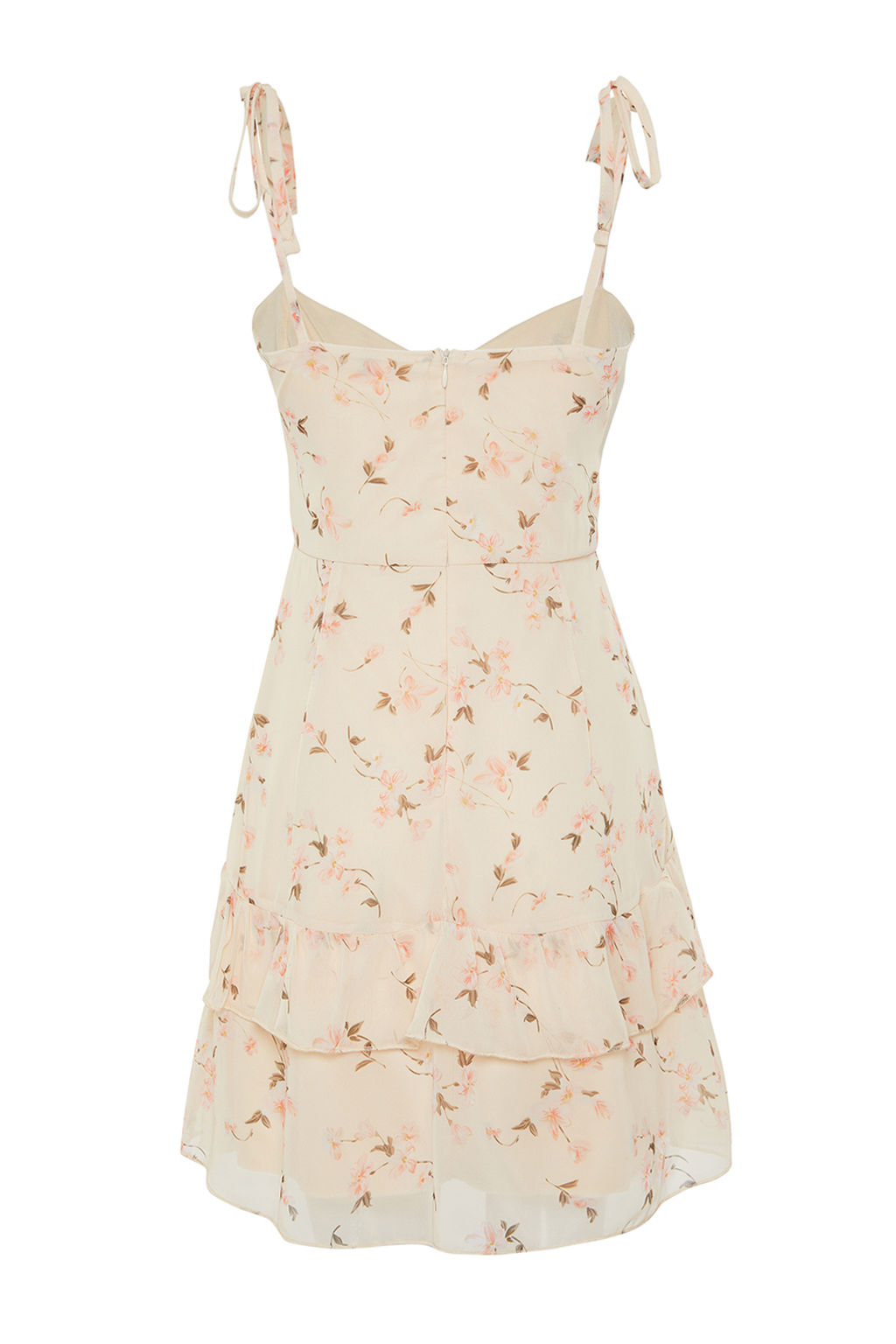 Pudra Cicekli A-line Sifon Astarl? Mini Dokuma Elbise TWOSS24EL00791 - Trendyolmilla фото 8