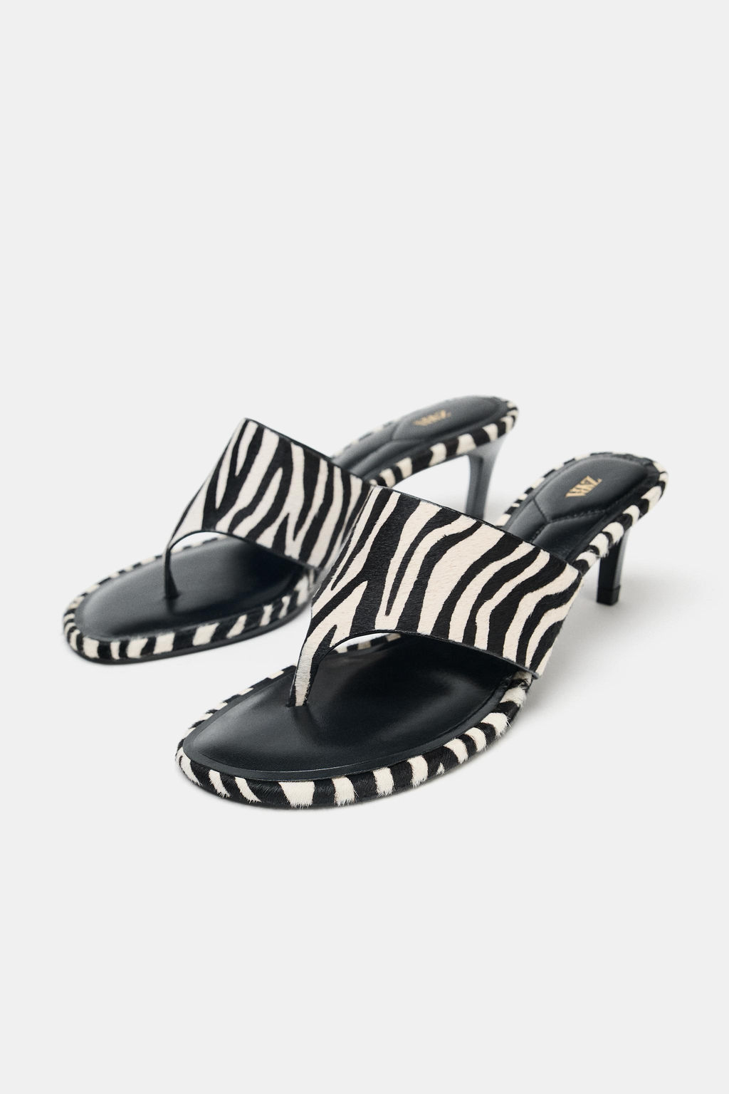 ANIMAL PRINT LEATHER SANDALS - Zara фото 12