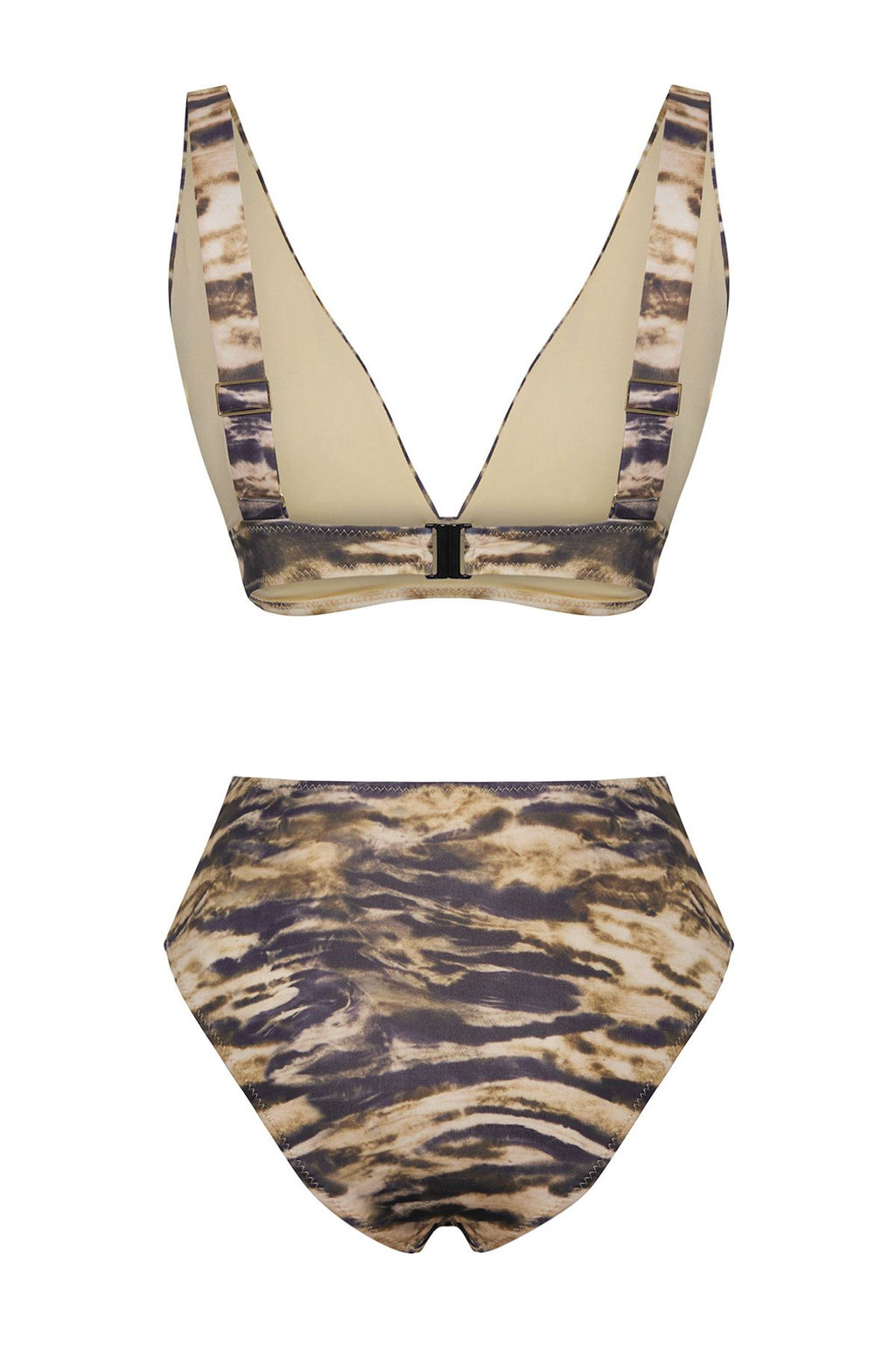 TRENDYOLMILLA Zebra Desenli Ucgen Drapeli Regular Bikini Tak?m? TBESS25BT00027 фото 7