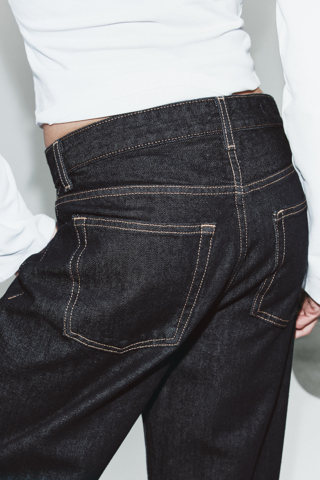 JEANS TRF BAGGY FOLDED TIRO MEDIO / ?ndigo oscuro - Zara фото 7