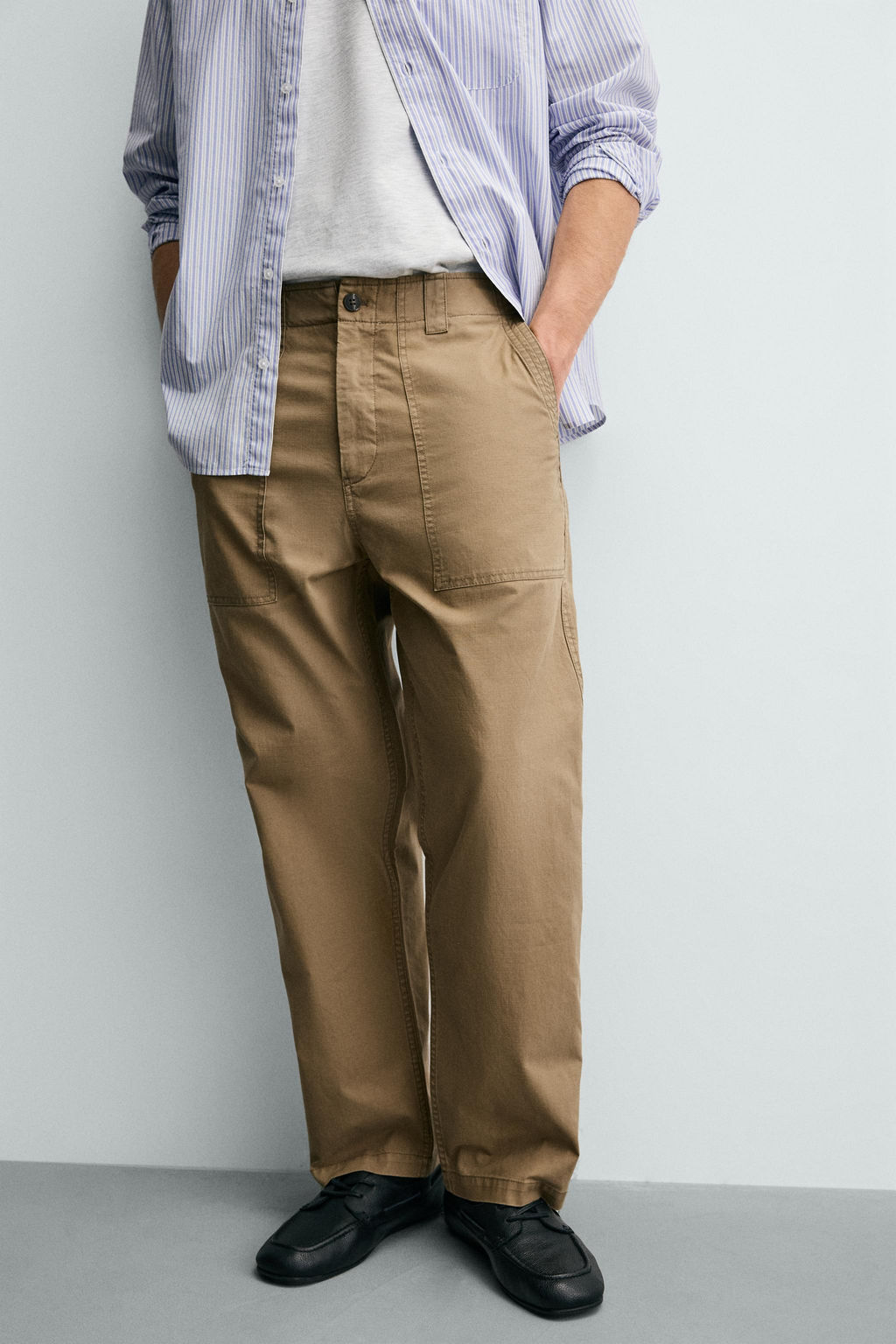FADED STRAIGHT-LEG TROUSERS - Zara фото 14