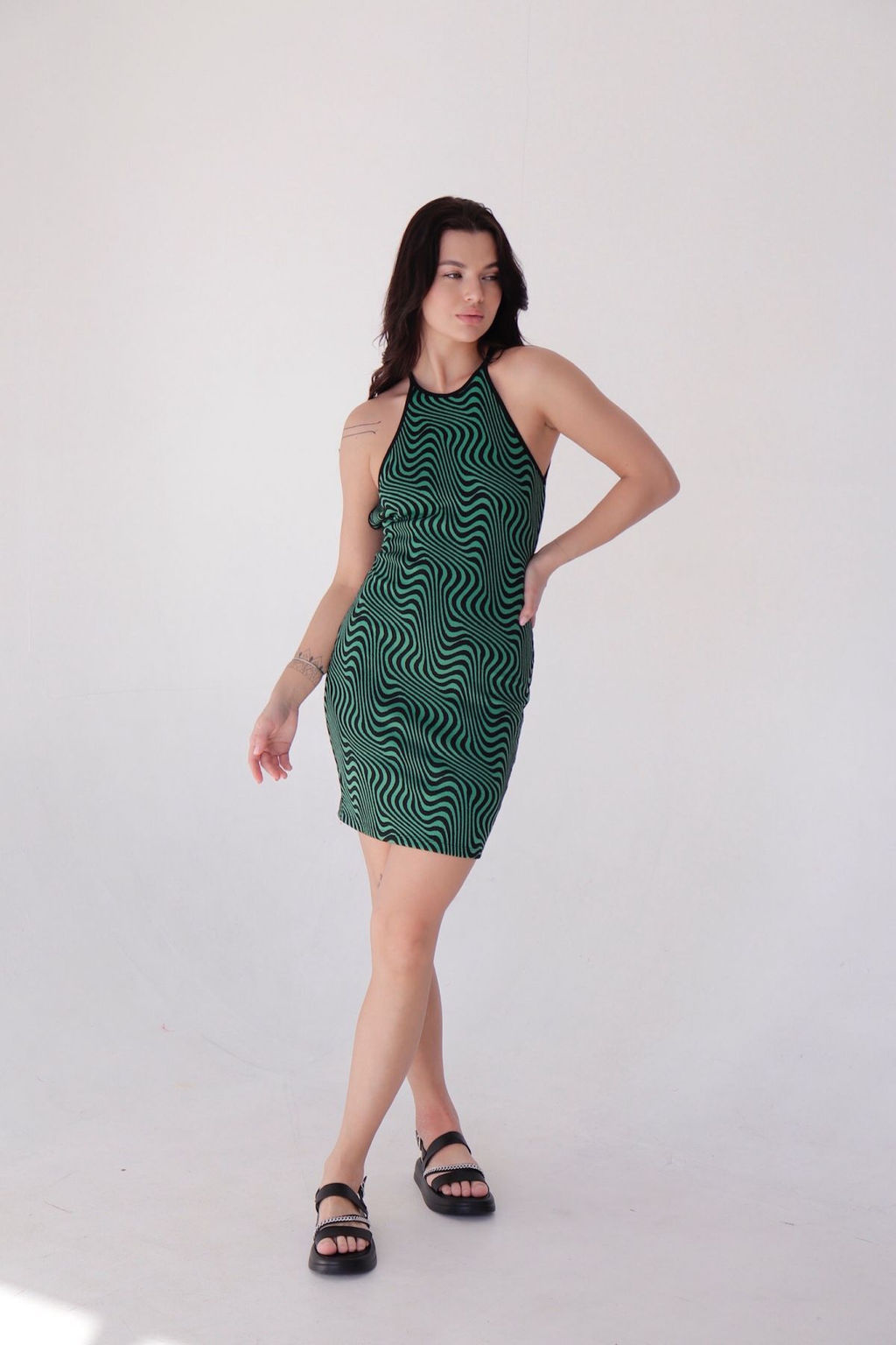 Мини-платье зелёное - Martichelli фото 4