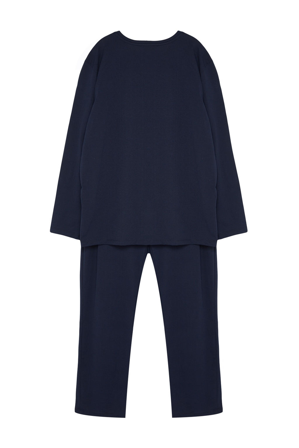 TRENDYOL MAN Lacivert Regular Fit Bask?l? Orme Buyuk Beden Pijama Tak?m? TMNAW24AI00000 - Trendyolmilla фото 8