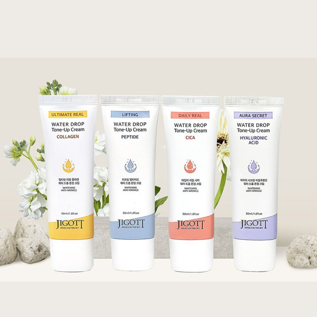 Jigott Крем для лица омолаживающий с коллагеном / Ultimate Real Collagen Water Drop Tone Up Cream, 50 мл