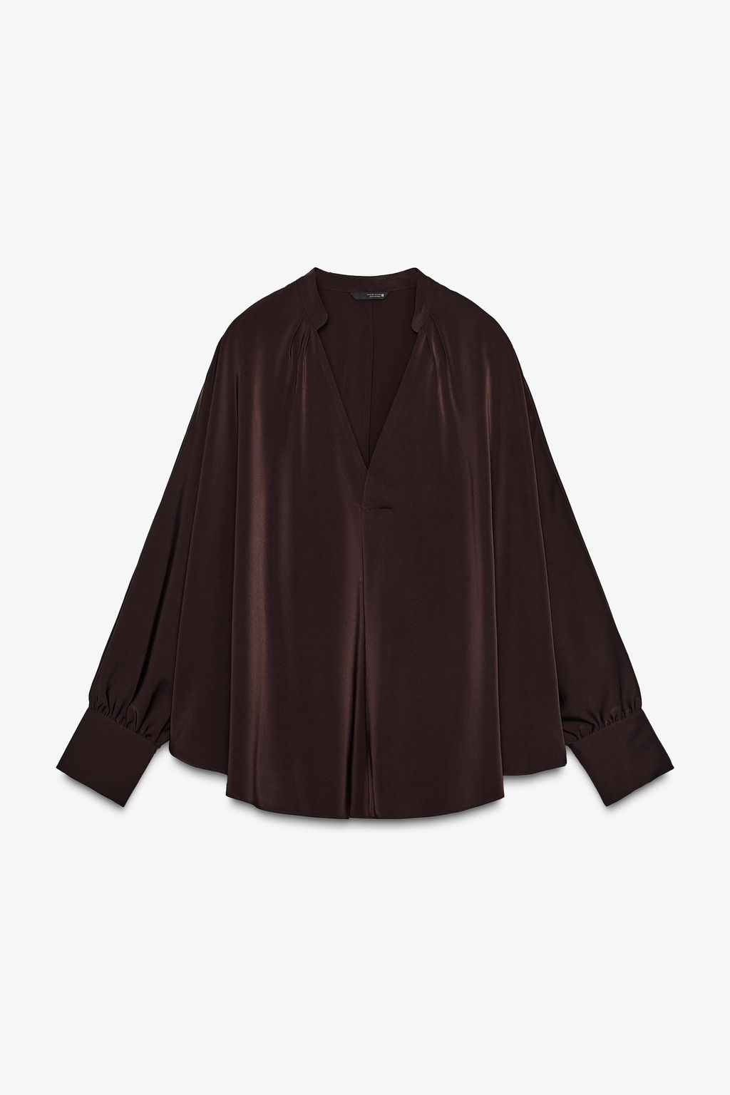SATIN BLOUSE WITH CAPE SLEEVES - Zara фото 6