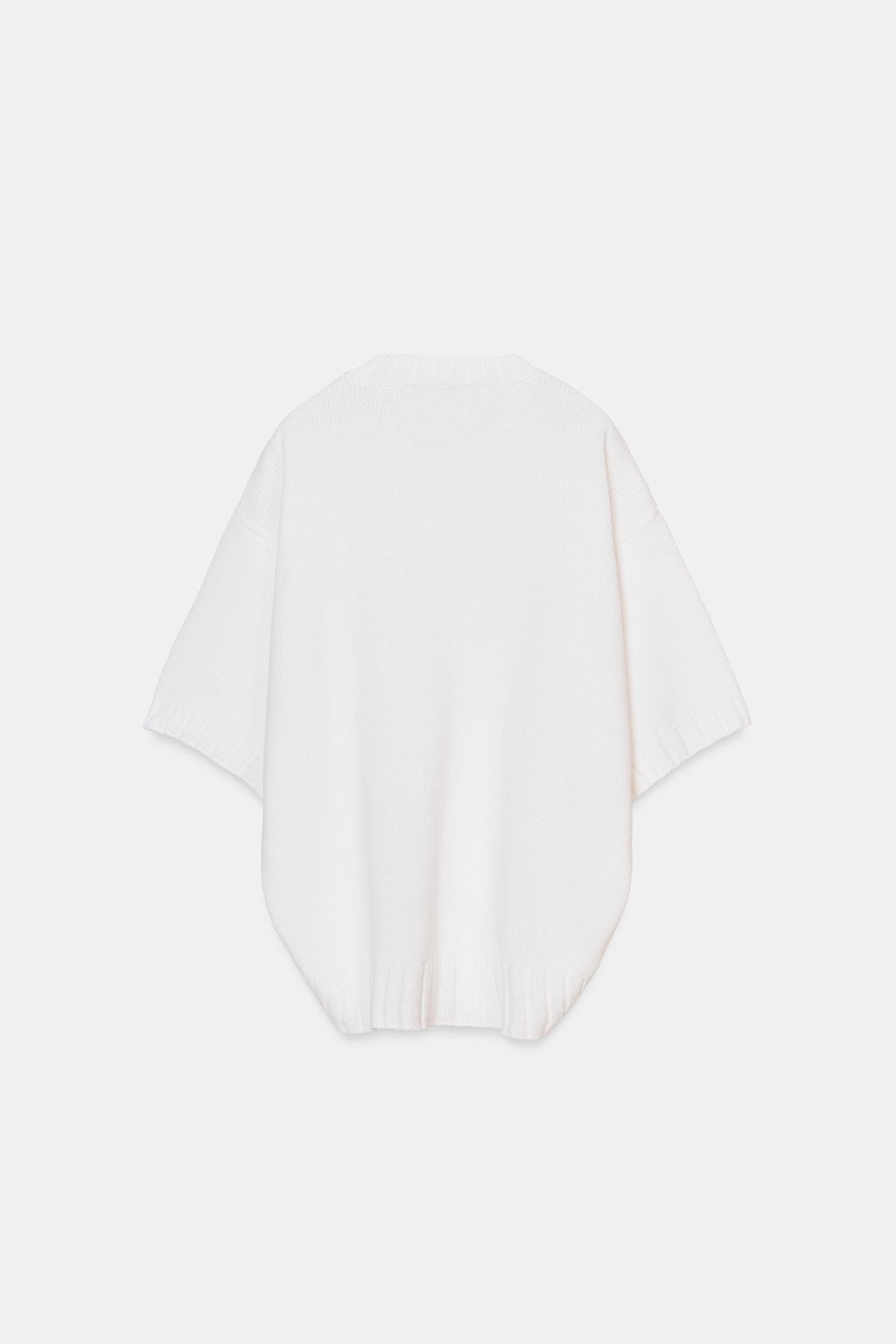 KNIT SHORT SLEEVE JUMPER WITH ASYMMETRIC HEM - Zara фото 11