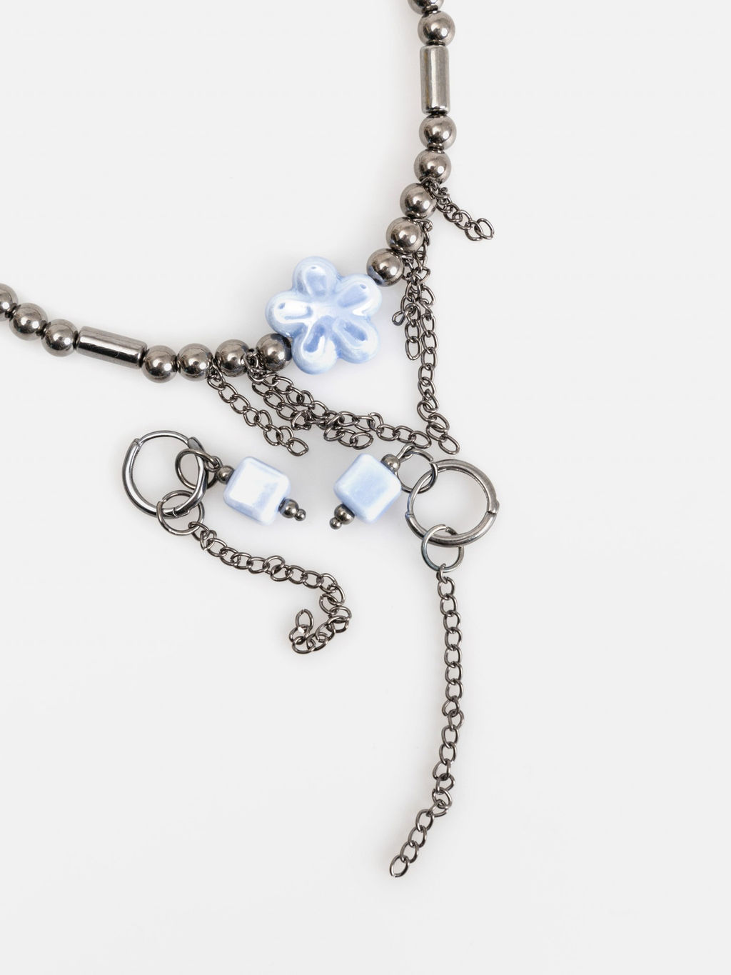 ACOOLA / Набор (бусы + серьги) детский Wyrms серебристый  фото 3