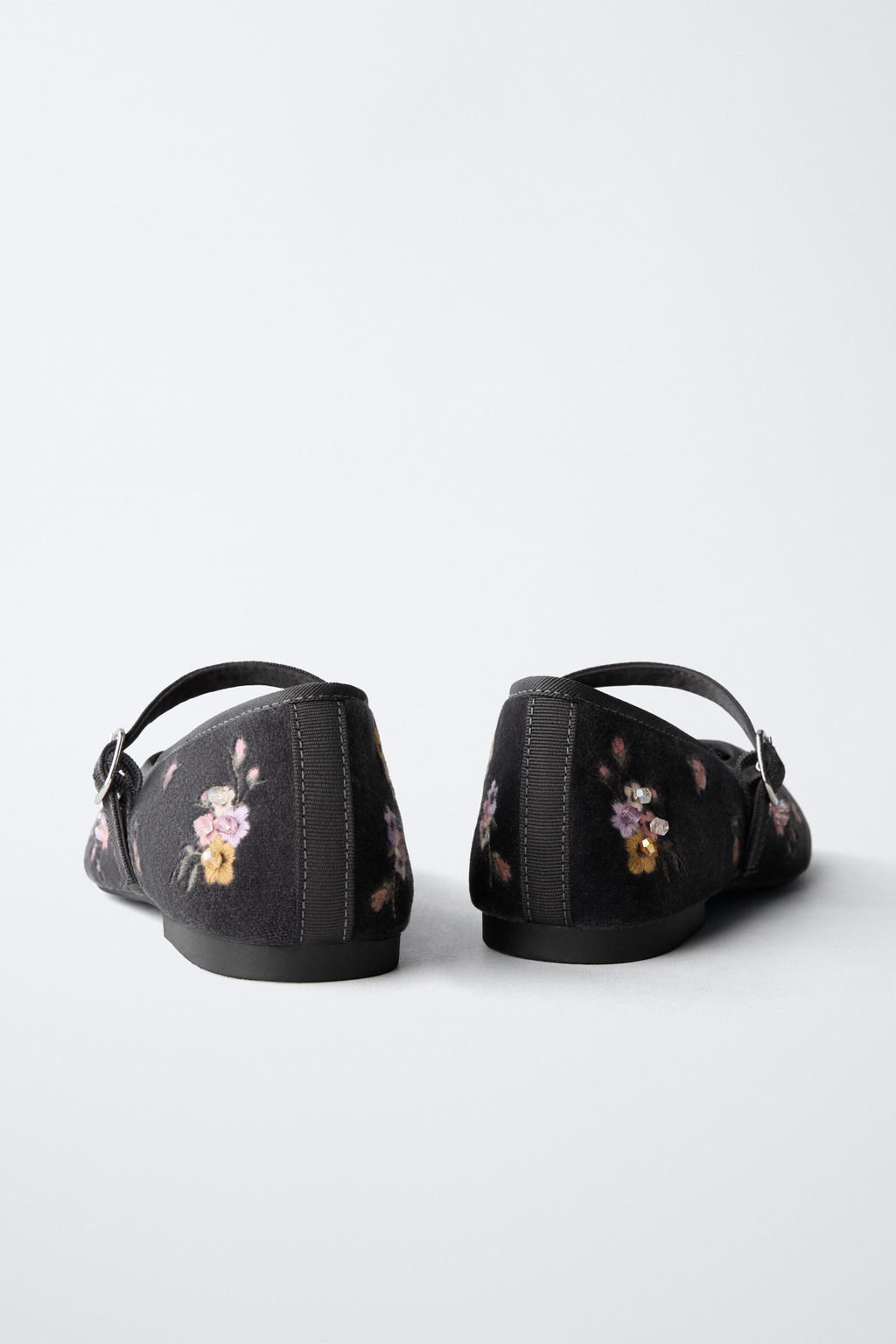 EMBROIDERED FLORAL BALLET FLATS - Zara фото 6