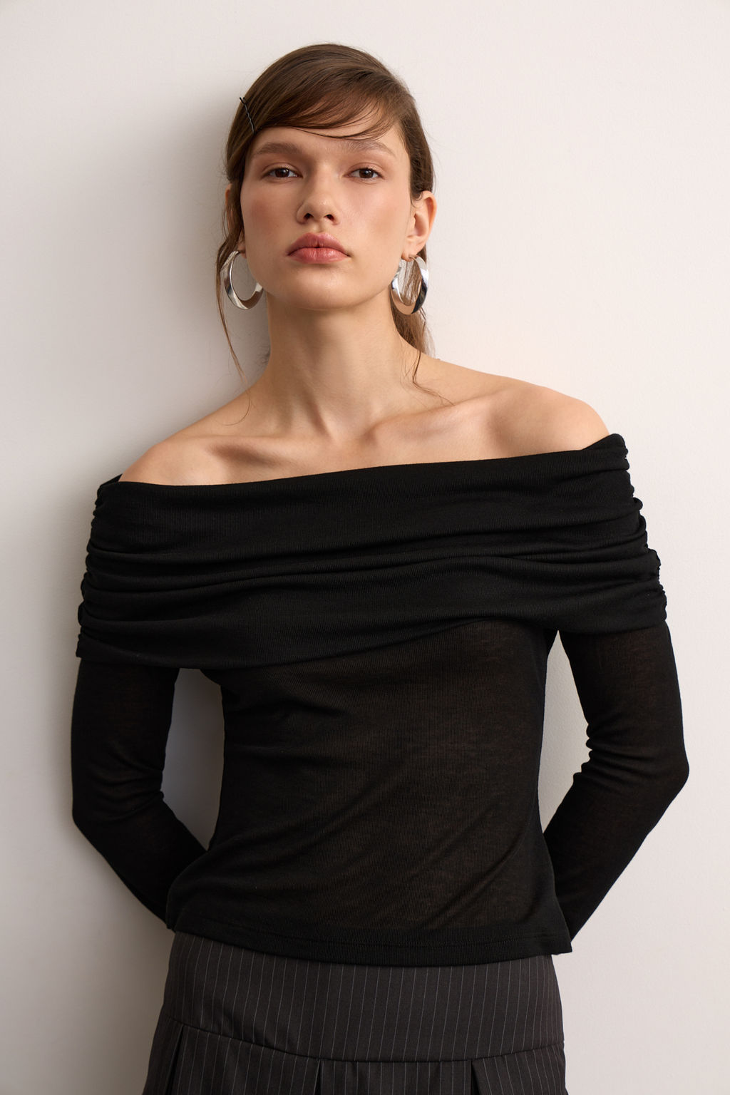 Лонгслив из трикотажа с драпировкой - Mollis фото 3