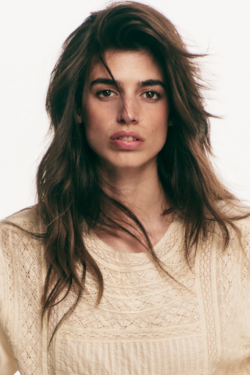 Blusa de algod?n con inserciones de encaje - H&m фото 5