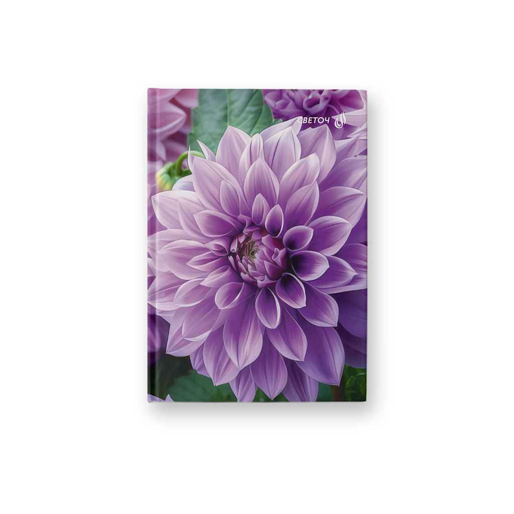 Светоч Бизнес-блокнот, матовая ламинация, ББ245 A6 64 л. 4 шт. клетка Георгины 01658