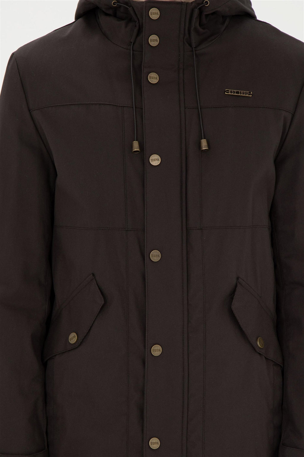 Мужское пальто цвета хаки Неожиданная скидка в корзине - U.s. polo assn фото 6