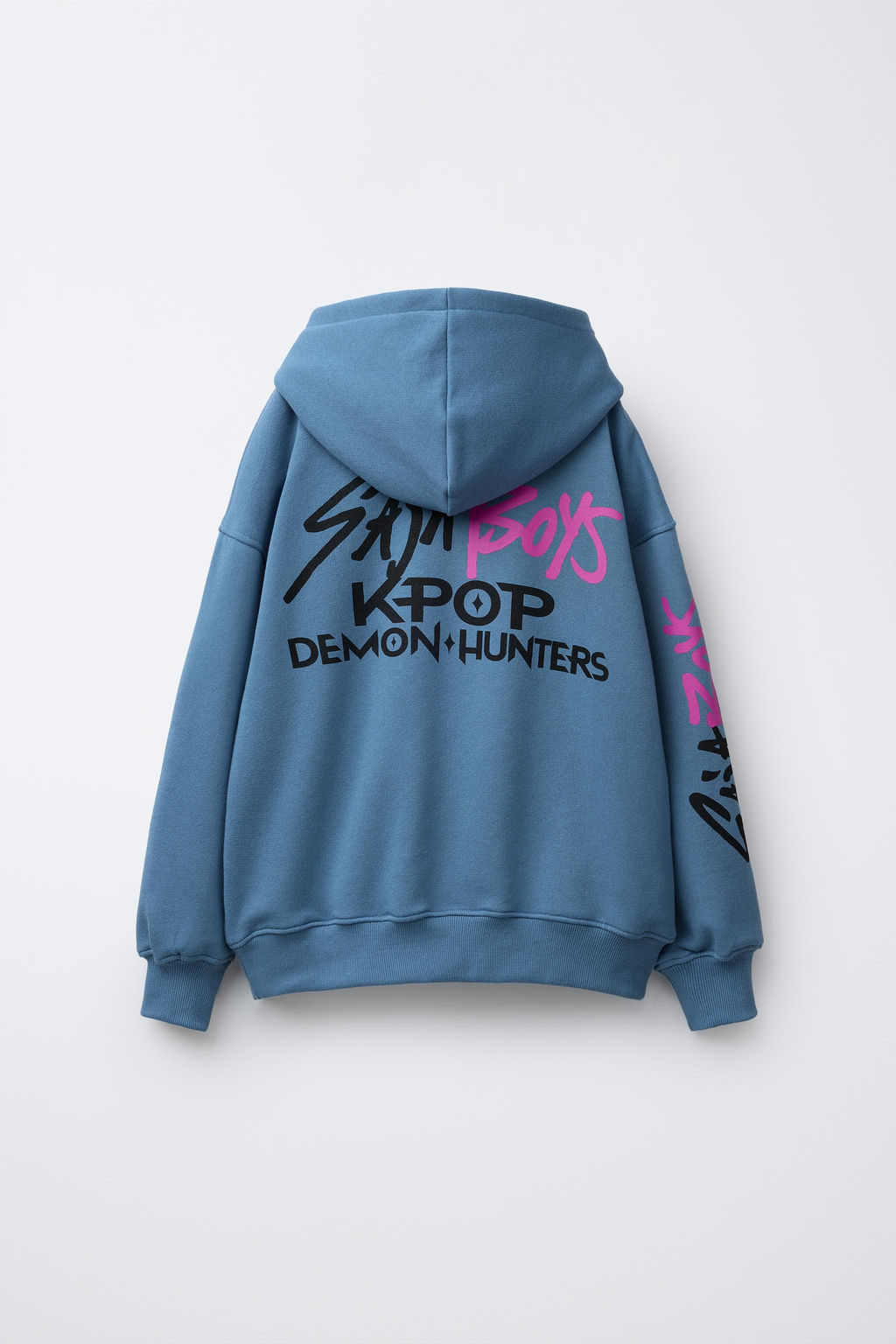 SUDADERA CAPUCHA ESTAMPADA KPOP DEMON HUNTERS NETFLIX  / Azul - Zara фото 3