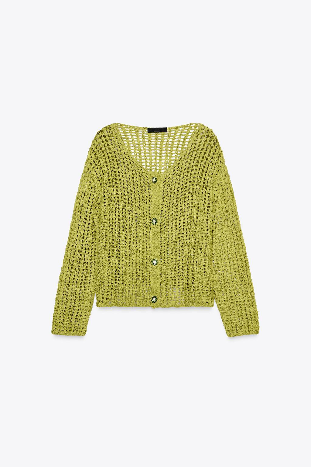 RIBBON KNIT CARDIGAN - Zara фото 5
