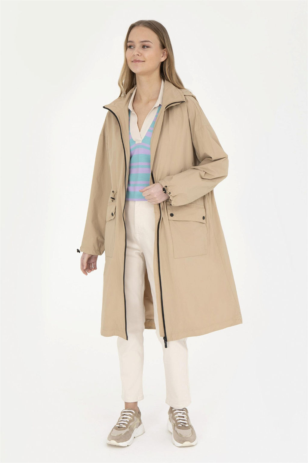 Женское пальто светло-коричневого цвета - U.s. polo assn фото 3