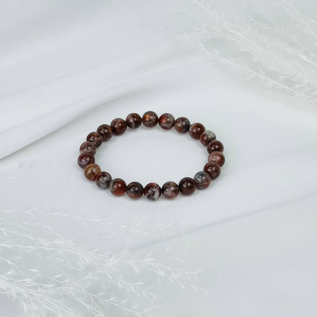 Браслет из Гелиолита (Солнечный камень) 18 см - Радуга самоцветов фото 3