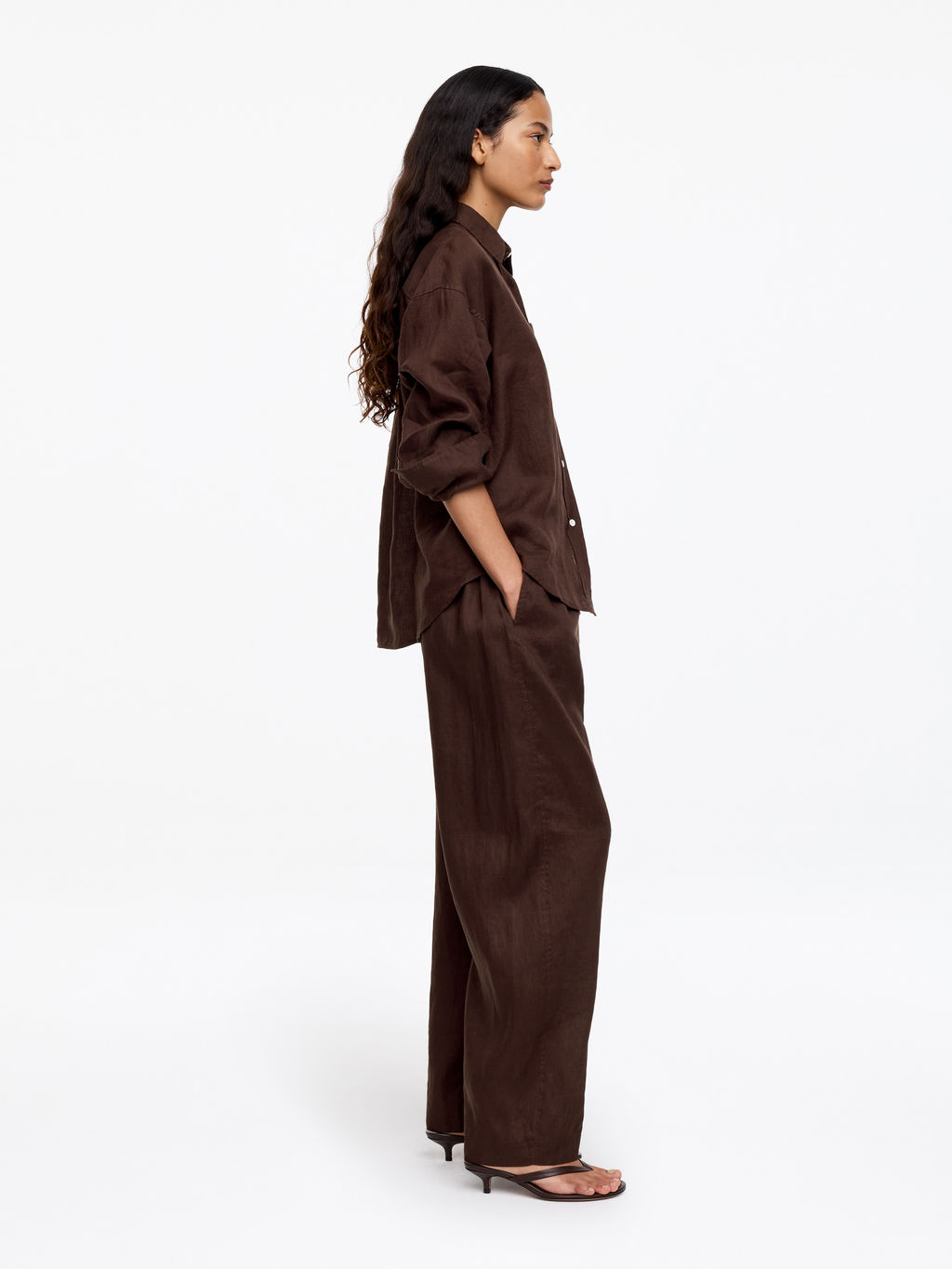 Pantalones de lino barrel - H&m фото 5