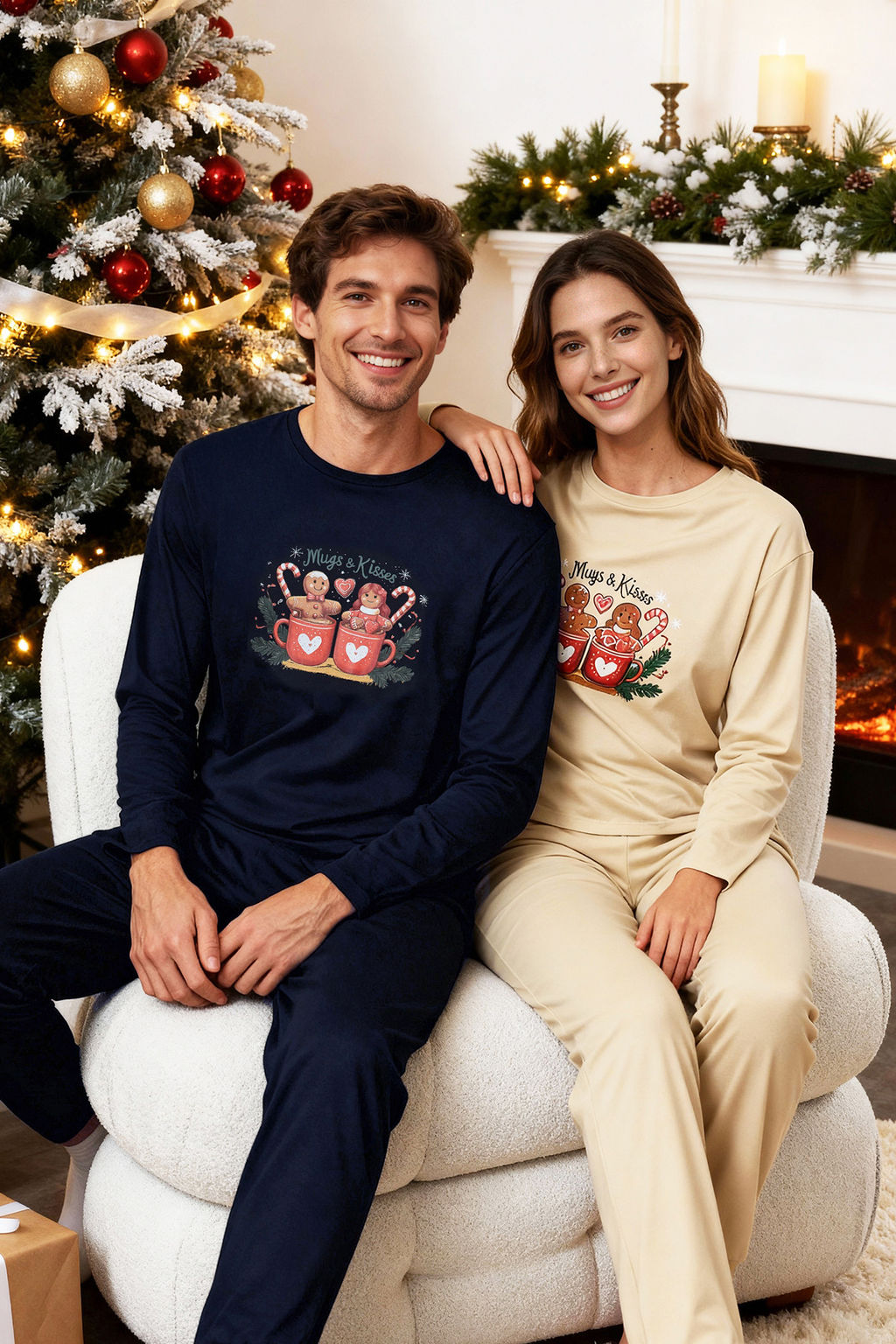 TRENDYOL MAN Lacivert Bask?l? Orme Couple/Cift Pijama Tak?m? TMNAW25PT00046 - Trendyolmilla фото 13