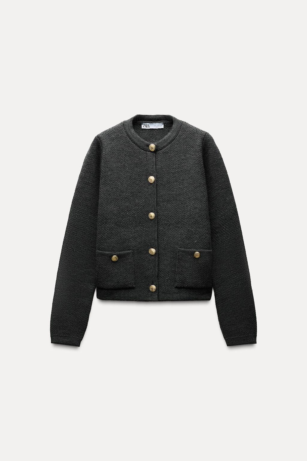 KNIT CARDIGAN WITH GOLDEN BUTTONS - Zara фото 15