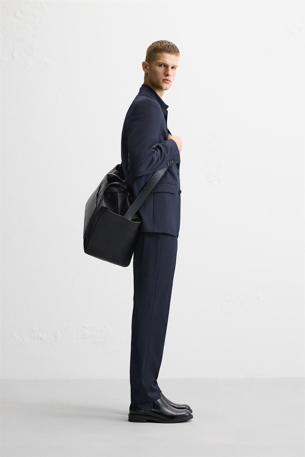 100% WOOL SUIT TROUSERS - Zara фото 12