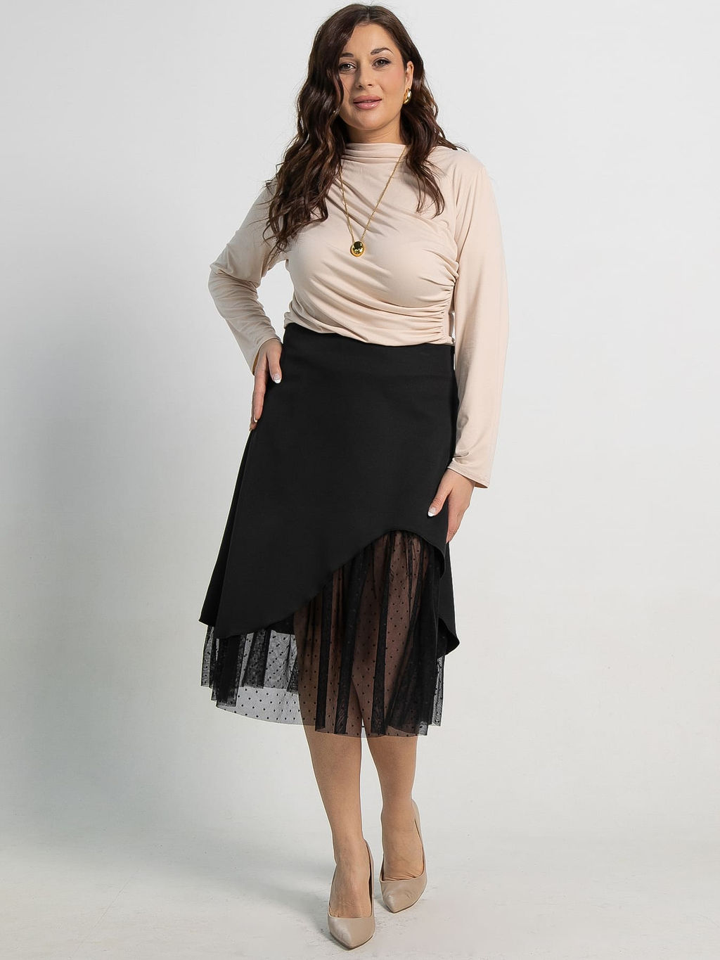 Юбка Виттория (черная) Ю15110-3М - Lt collection фото 8