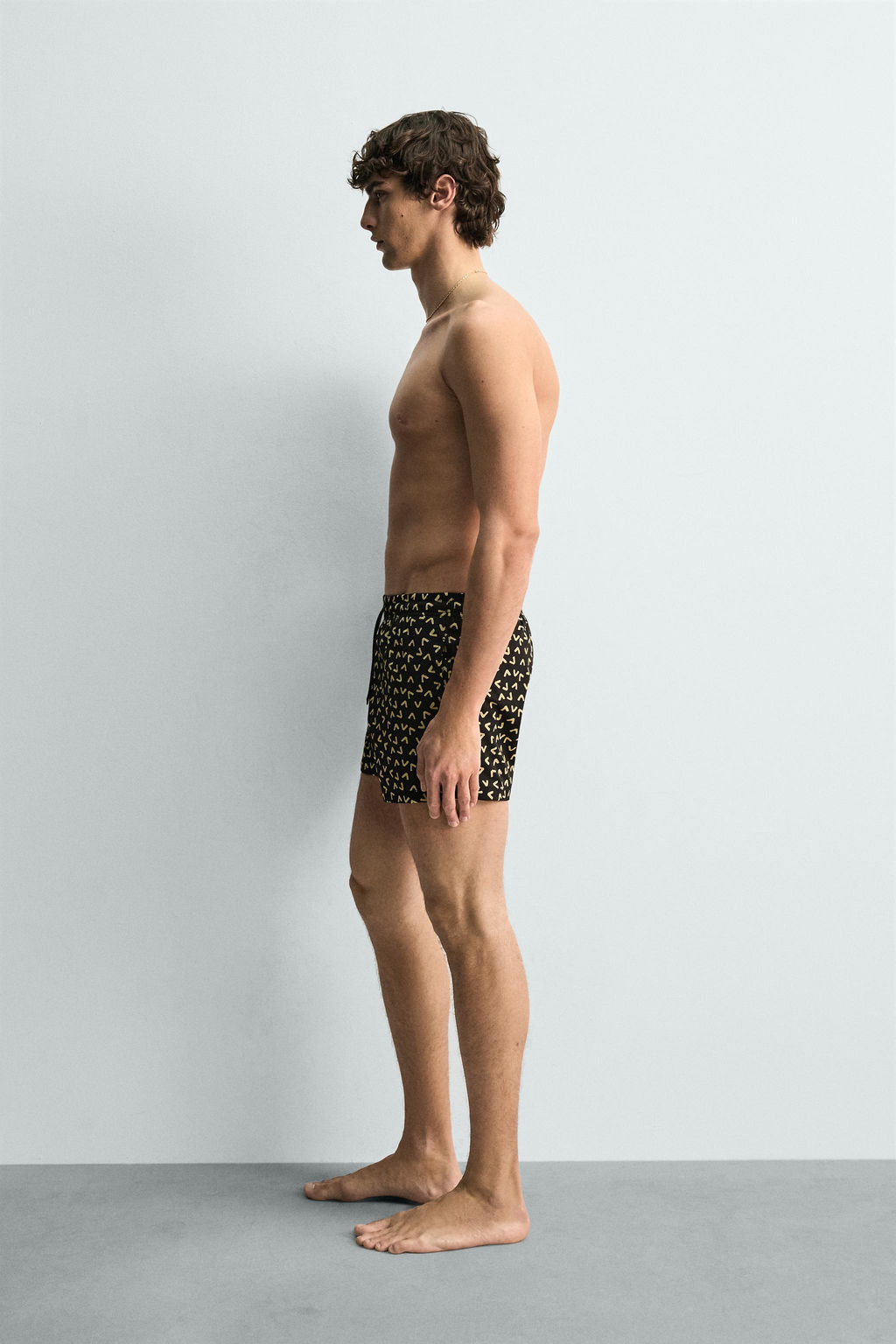 BA?ADOR CORTO ESTAMPADO GEOM?TRICO / Negro - Zara фото 4