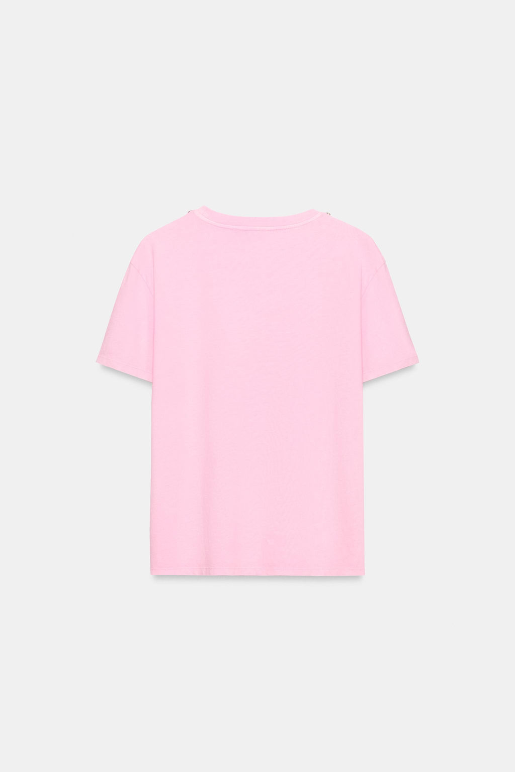 CAMISETA JOYAS EFECTO LAVADO / Rosa - Zara фото 7