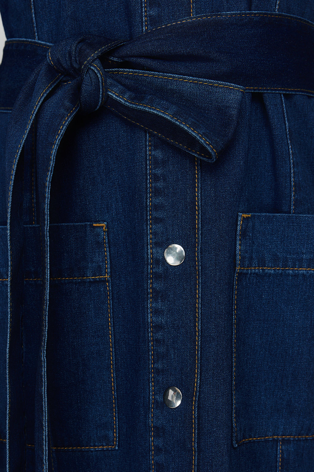 TRENDYOLMILLA Mavi Kemerli Maxi Denim Elbise TWOSS24EL00531 фото 5