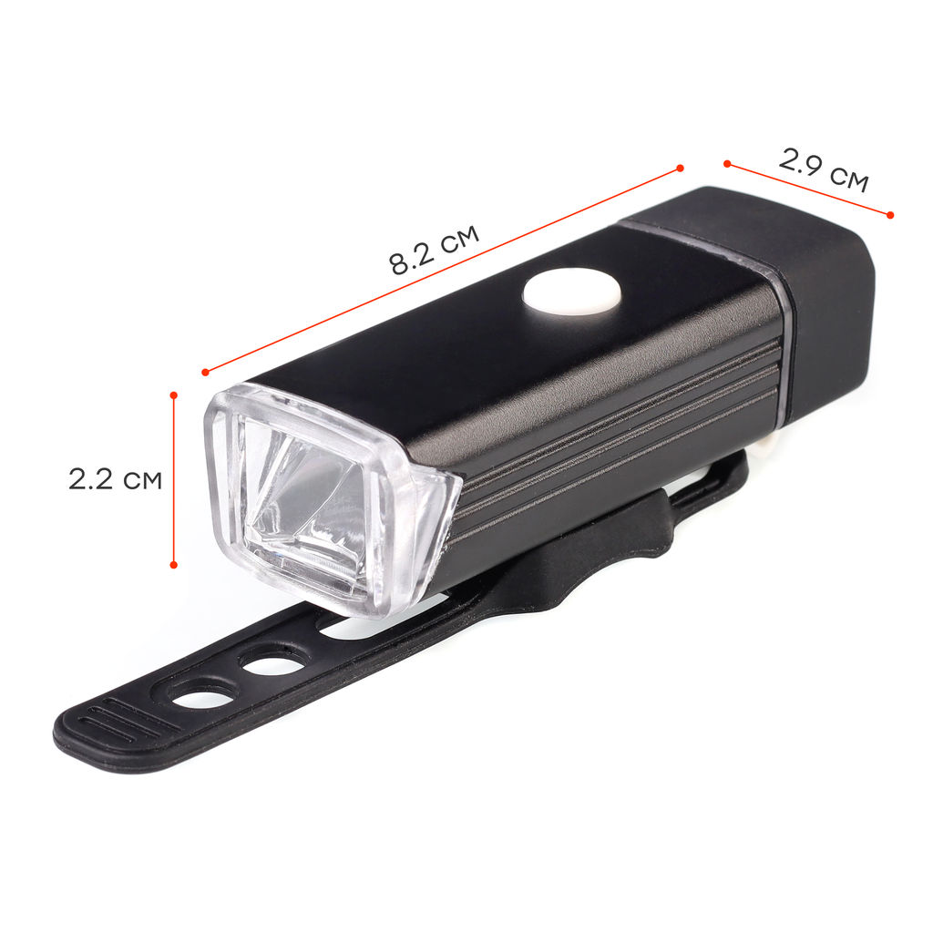 Фонарь передний COMIRON FR18 корпус: алюминий +ABS свет CREE XPG LED 350m; аккум: 3.7V 2000 mAh USB влагозащищённый, индикация заряда /уп 120/ - ГалеонТрейд фото 13