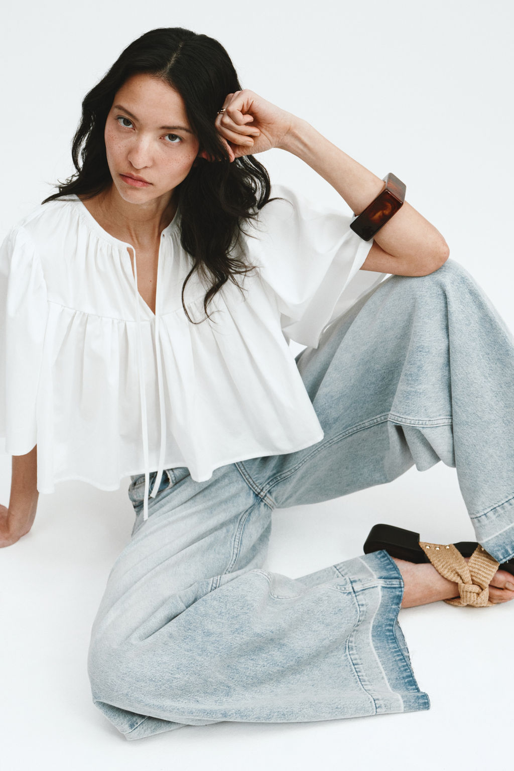 Blusa cropped de algod?n - H&m фото 5