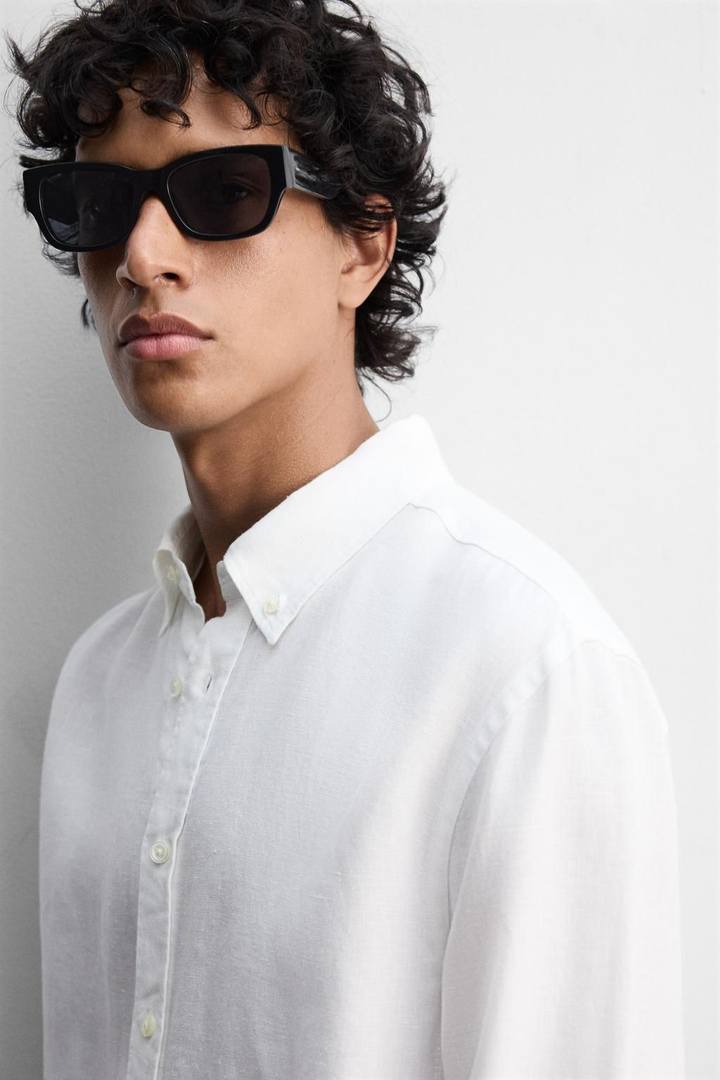 100% LINEN SHIRT - Zara фото 18