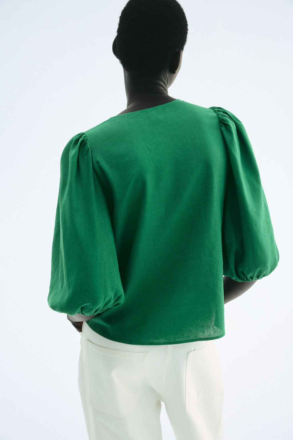 Blusa en mezcla de lino - H&m фото 15