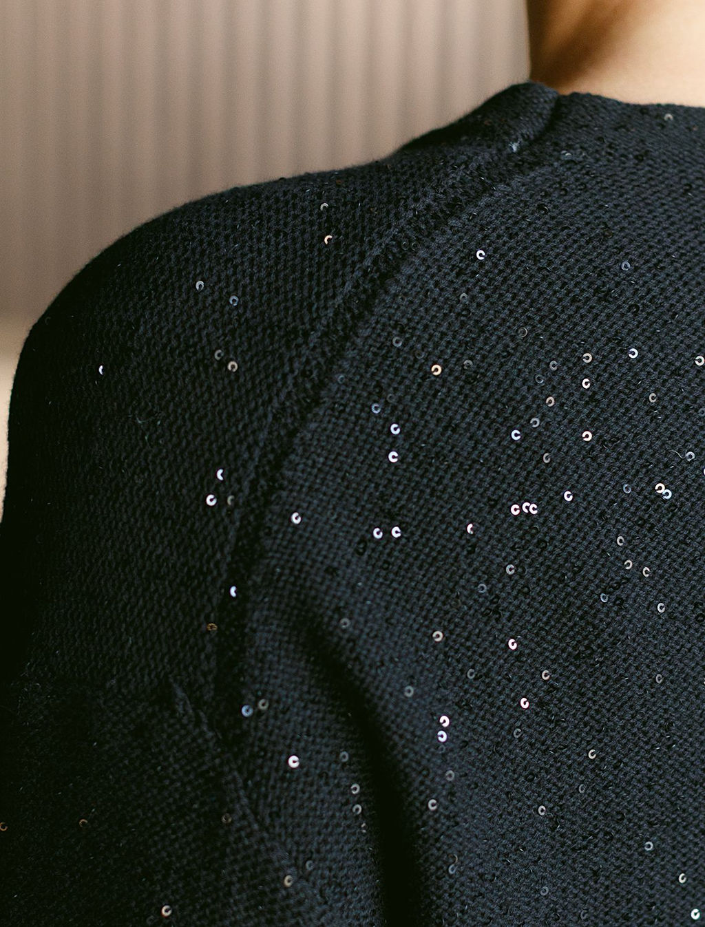 Джемпер из хлопковой пряжи с пайетками - Vilatte фото 2