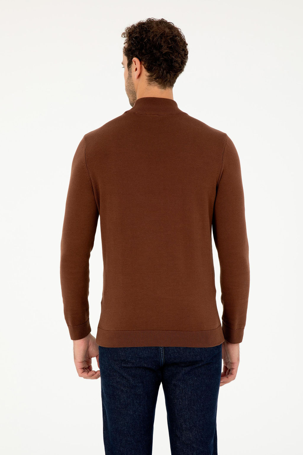 Мужской коричневый базовый свитер Неожиданная скидка в корзине - U.s. polo assn фото 5