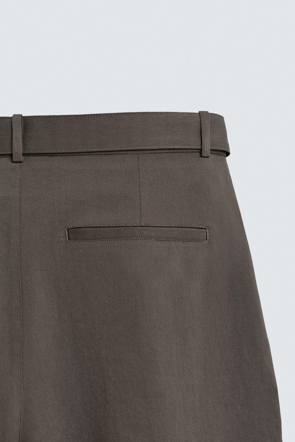 PANTAL?N WIDE FIT CINTUR?N / Gris topo - Zara фото 10