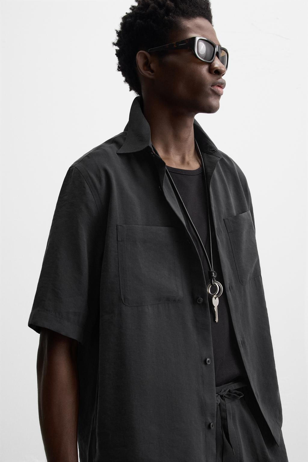 RELAXED FIT FLOWING SHIRT - Zara фото 5