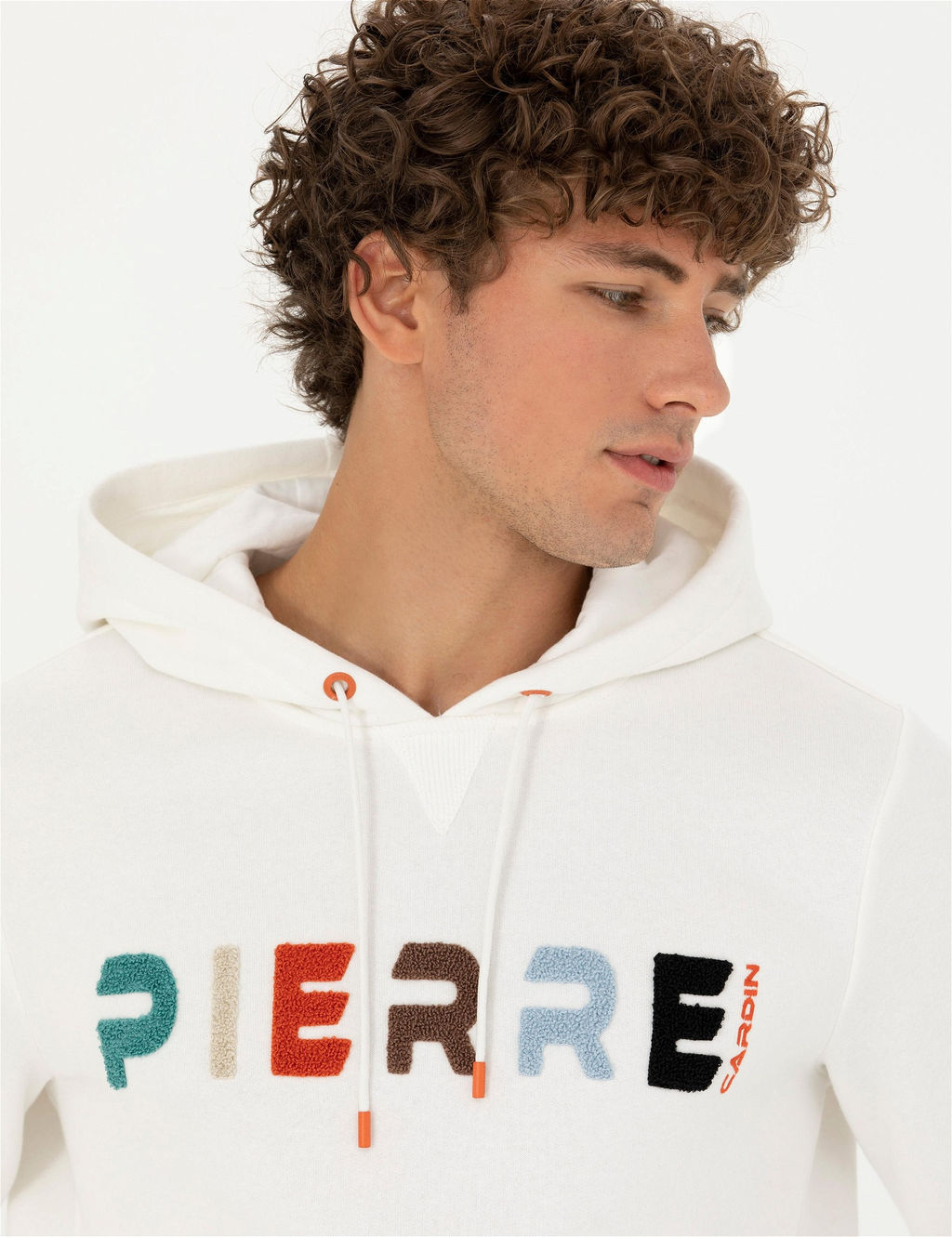 Beyaz Regular Fit Kap__onlu Sweatshirt - Pierre cardin фото 2