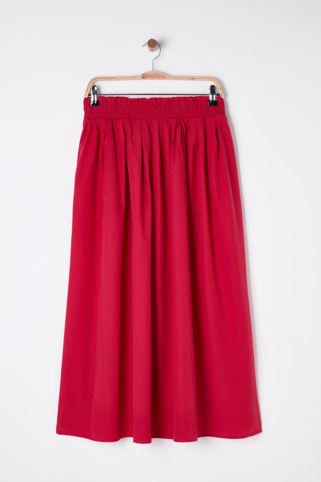 TRENDYOLMILLA Beyaz Klos Maxi Beli Lastikli Dokuma Etek TWOSS25ET00017 фото 8