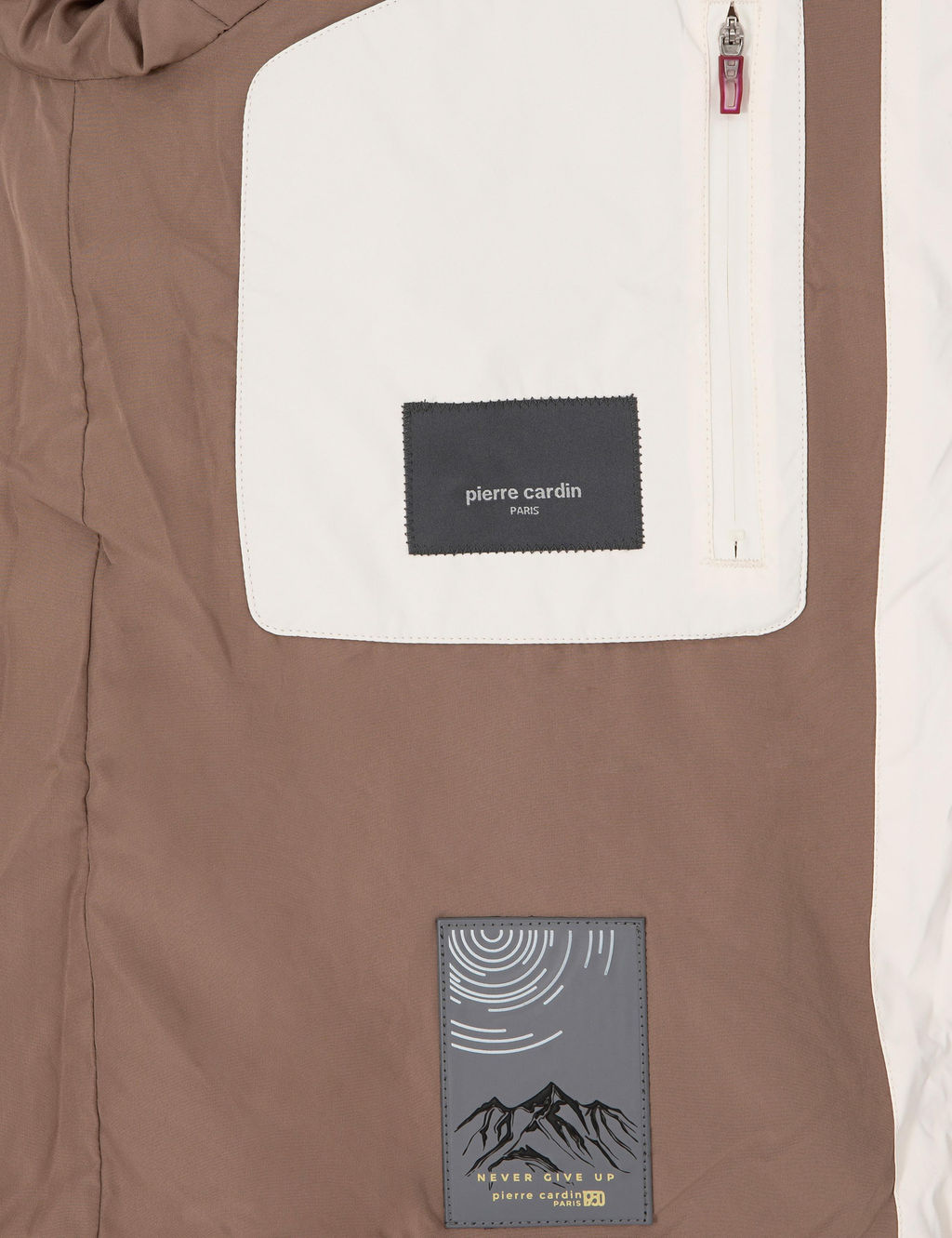 Ekru Kap__onlu Dolgulu Mont