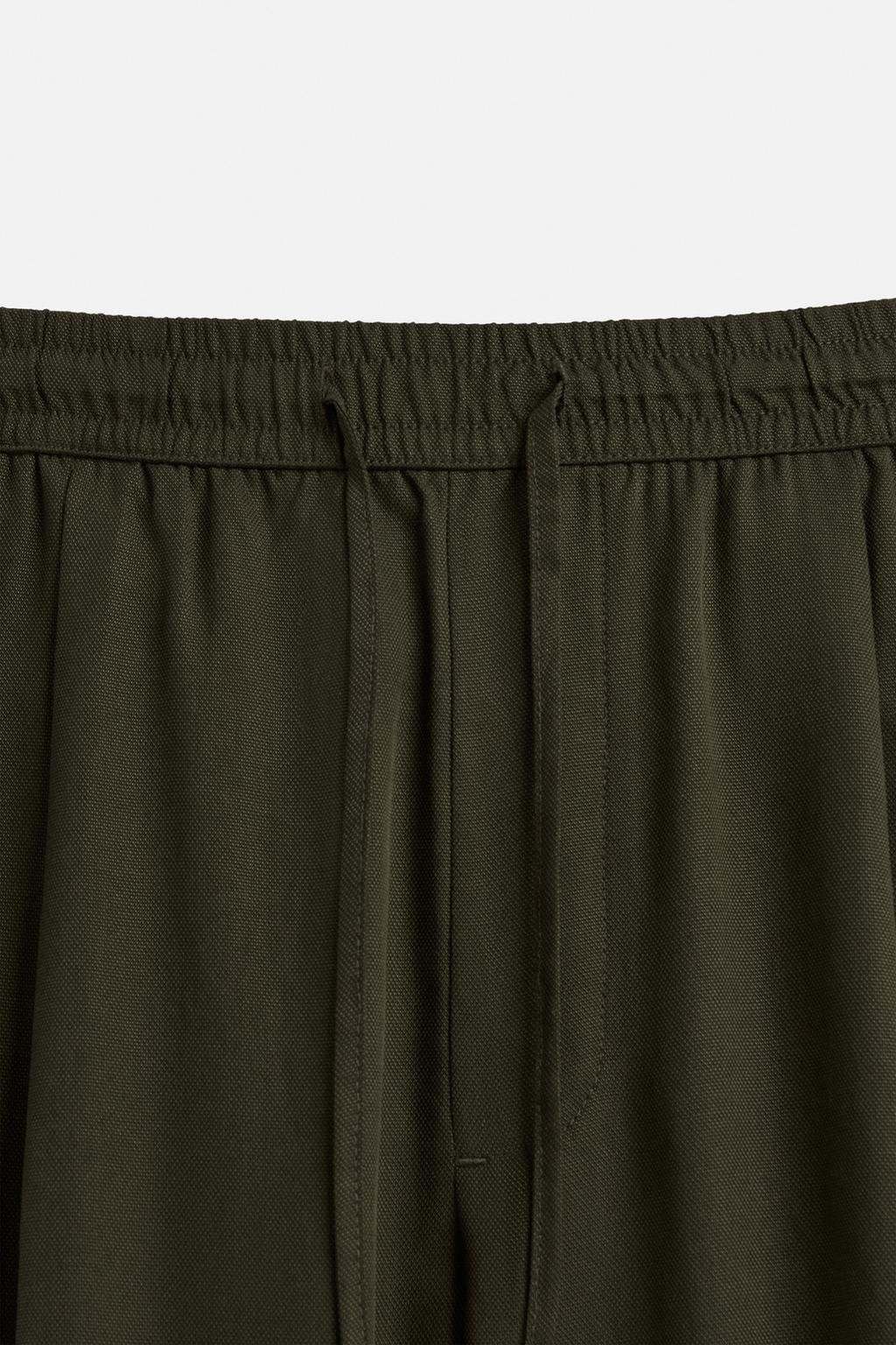 RELAXED FIT LYOCELL TROUSERS - Zara фото 19